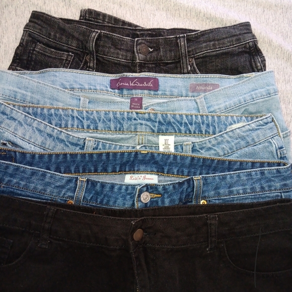 5 Item Bundle Size 14 Denim Bottoms - Picture 1 of 1